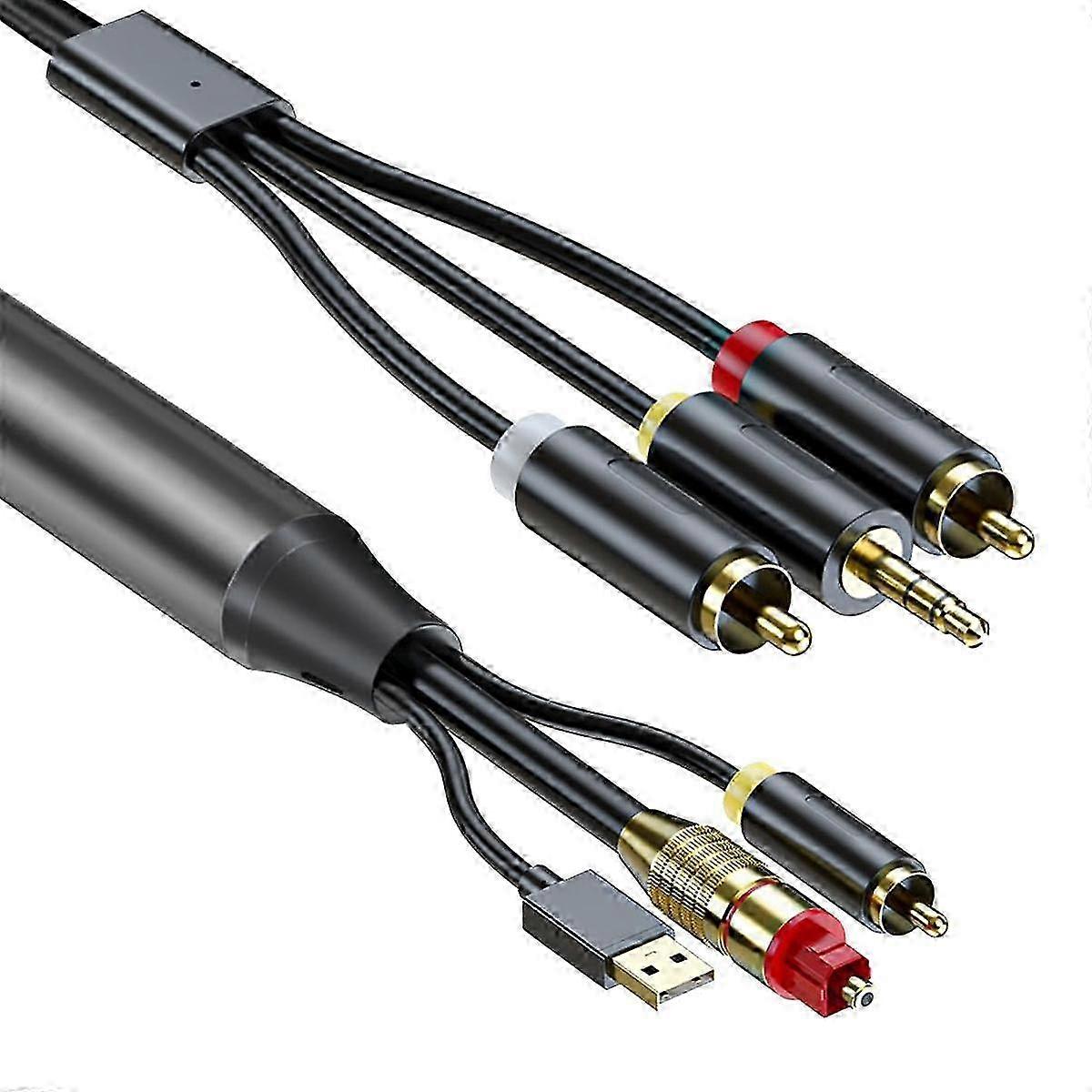 Digital to Analog Audio Conversion Cable, Digital SPDIF/Optical & Coaxial to Analog L/R RCA Audio C