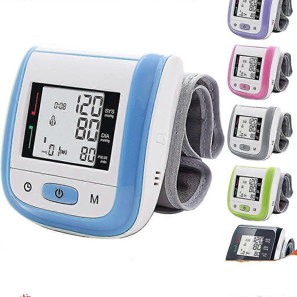 Tonometer Automatic Wrist Digital Blood Pressure Monitor Digital Lcd Sphgmomanometer Heart Beat Rate Pulse Meter