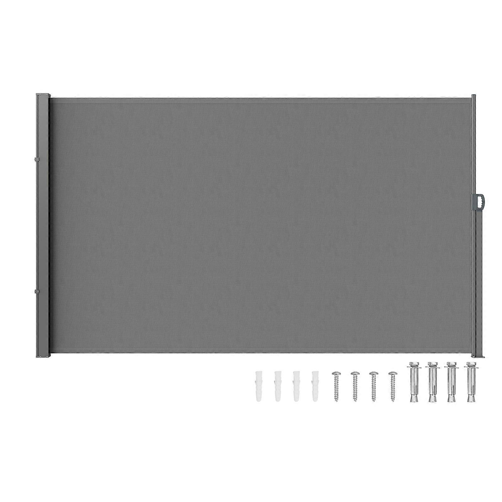 Infällbar sidomarkis, 71''x 118'' utomhusskärm, 180g polyester vattentät infällbar uteplatsskärm