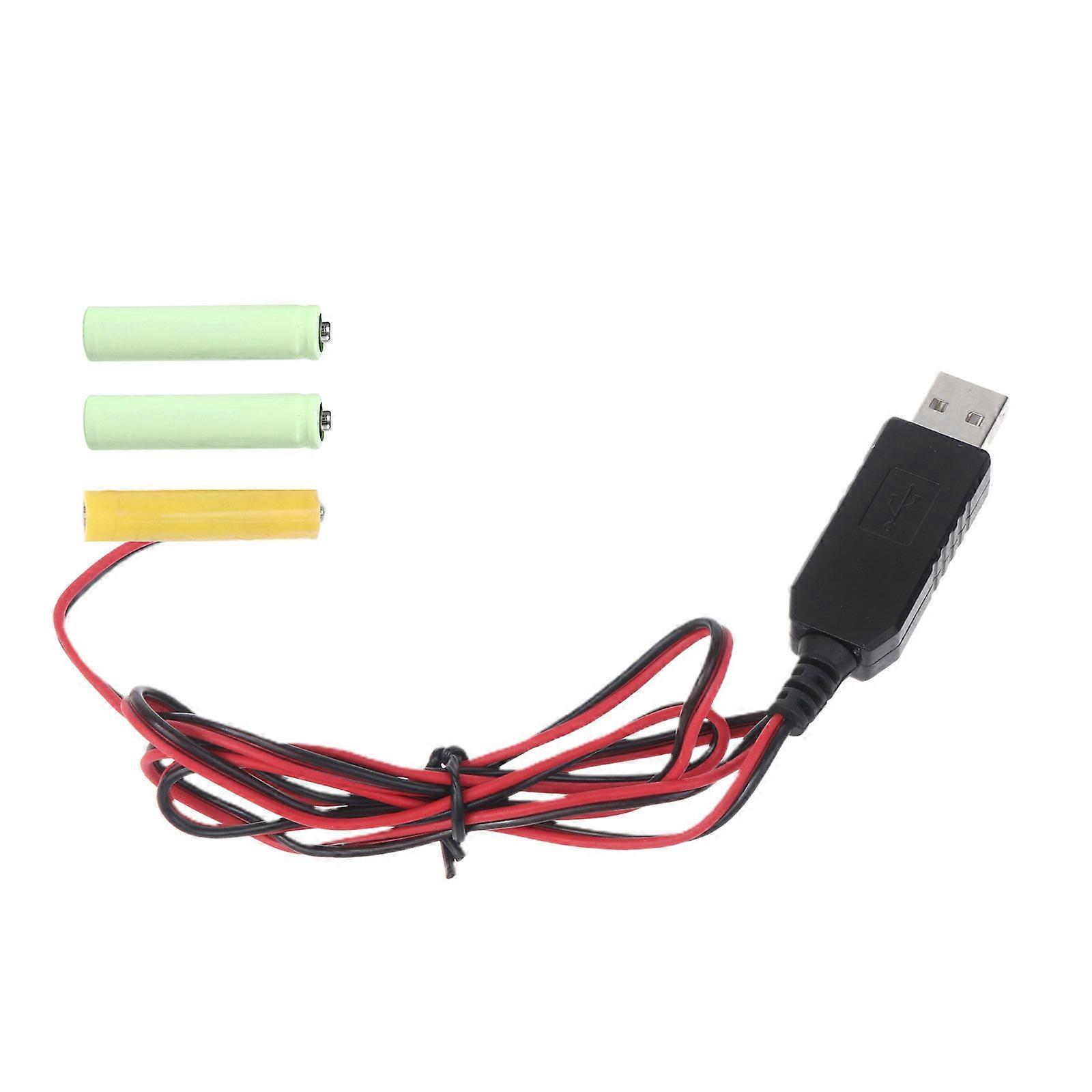 USB to 4.5V Power Supply Dummy Battery Power Cable Replace 3x 1.5V LR03 AAA