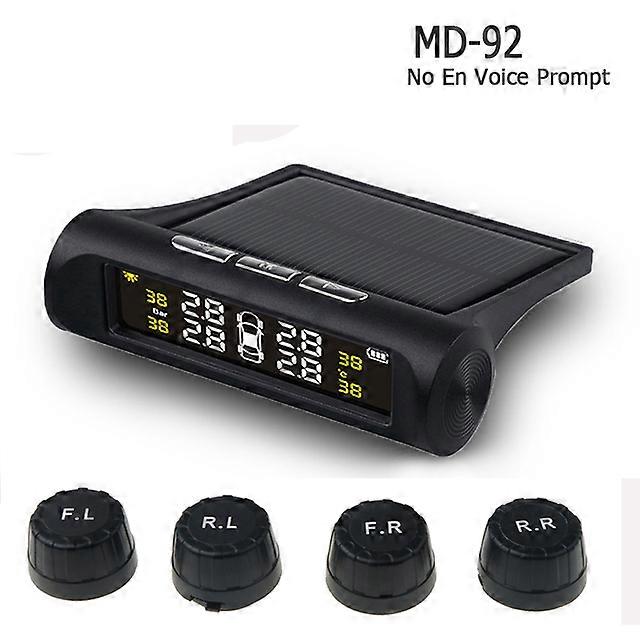 Solar Smart Car Digital Tyre Pressure Monitor System Tpms Tire Security Warning High Temperature Alert External Sensors Md55