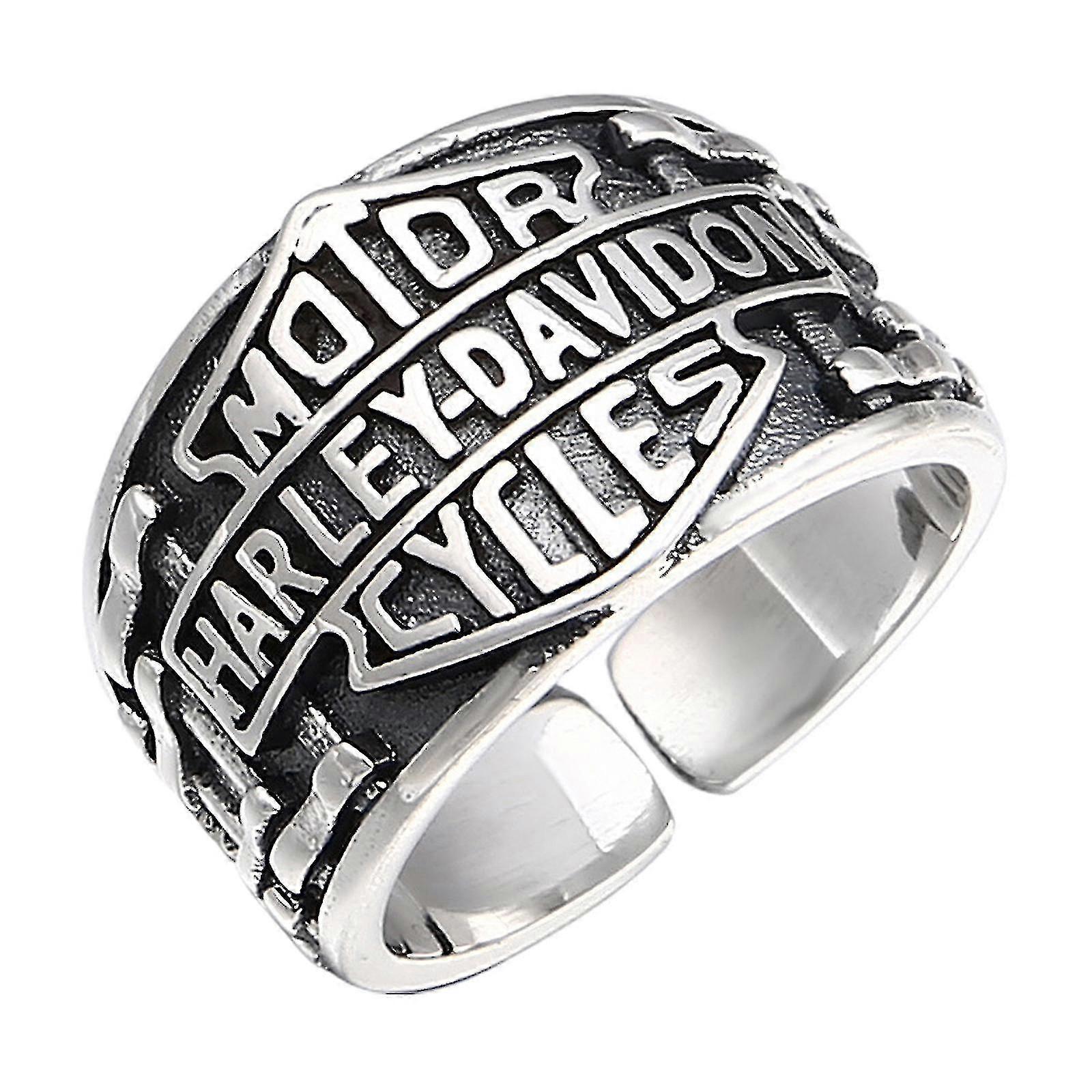 Harley Signet Ring, 925 Sterling Silver Biker Ring  TA
