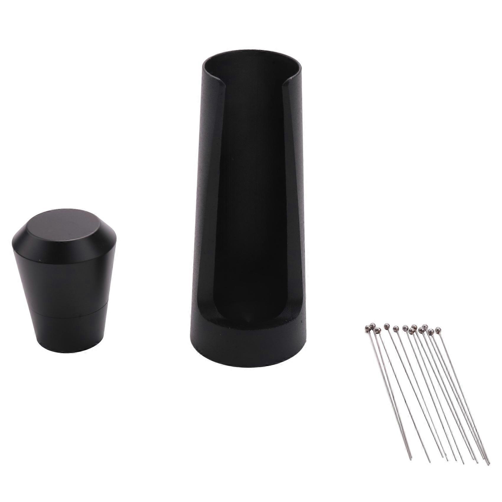 Espresso Coffee Stirrer WDT Tool and Self-Aligning Stand Coffee Stirring Tool Black