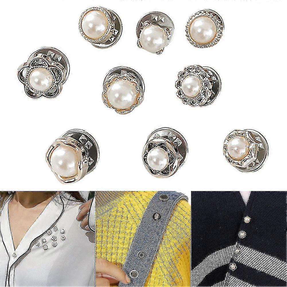 10pcs Al Exposure Buttons Brooch Pins