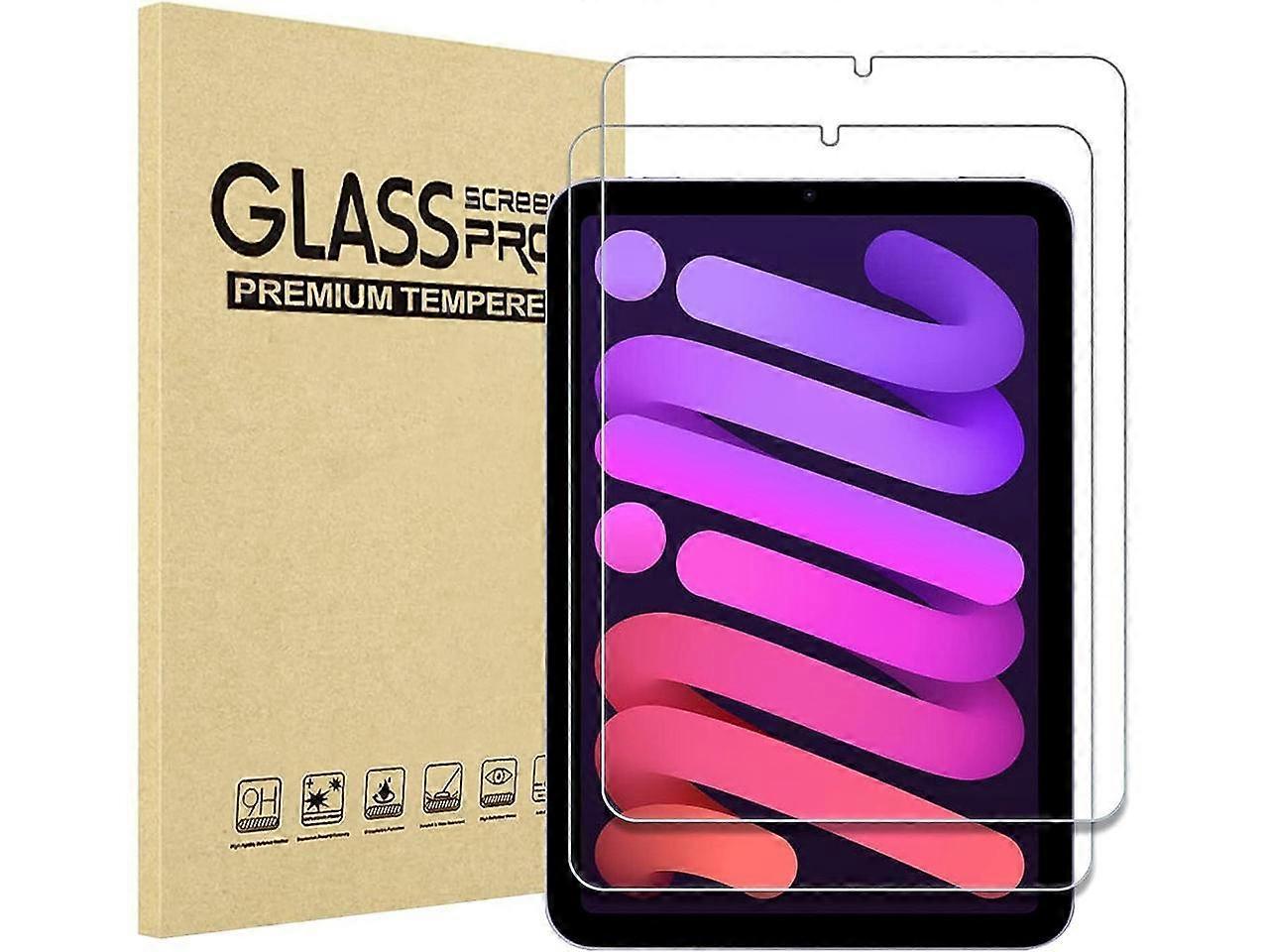 [2 Pack] Tempered Screen Protector For iPad Mini 6 8.3 Inch 2021 Model A2567 A2568 A2569 Tempered Glass Film Protector, Face ID & Apple Pencil & Case 