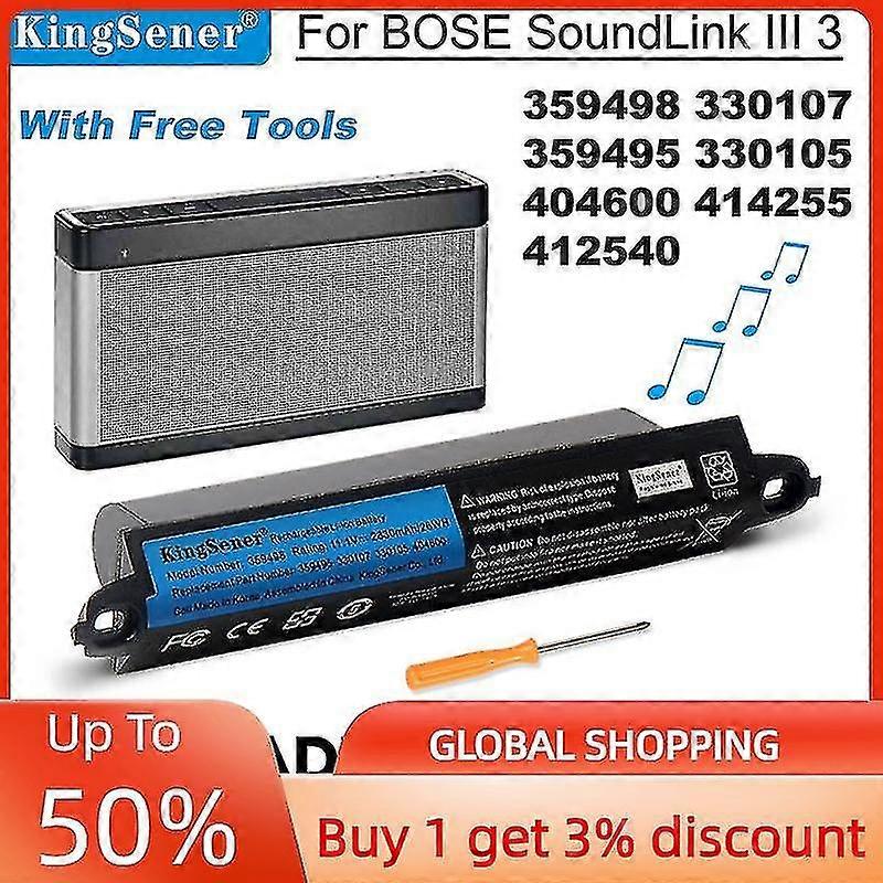 359498 Akkumulátor Bose Soundlink III 330107a 359495 330105 412540 Bose Soundlink Bluetooth Speaker II 404600 hangsugárzóhoz