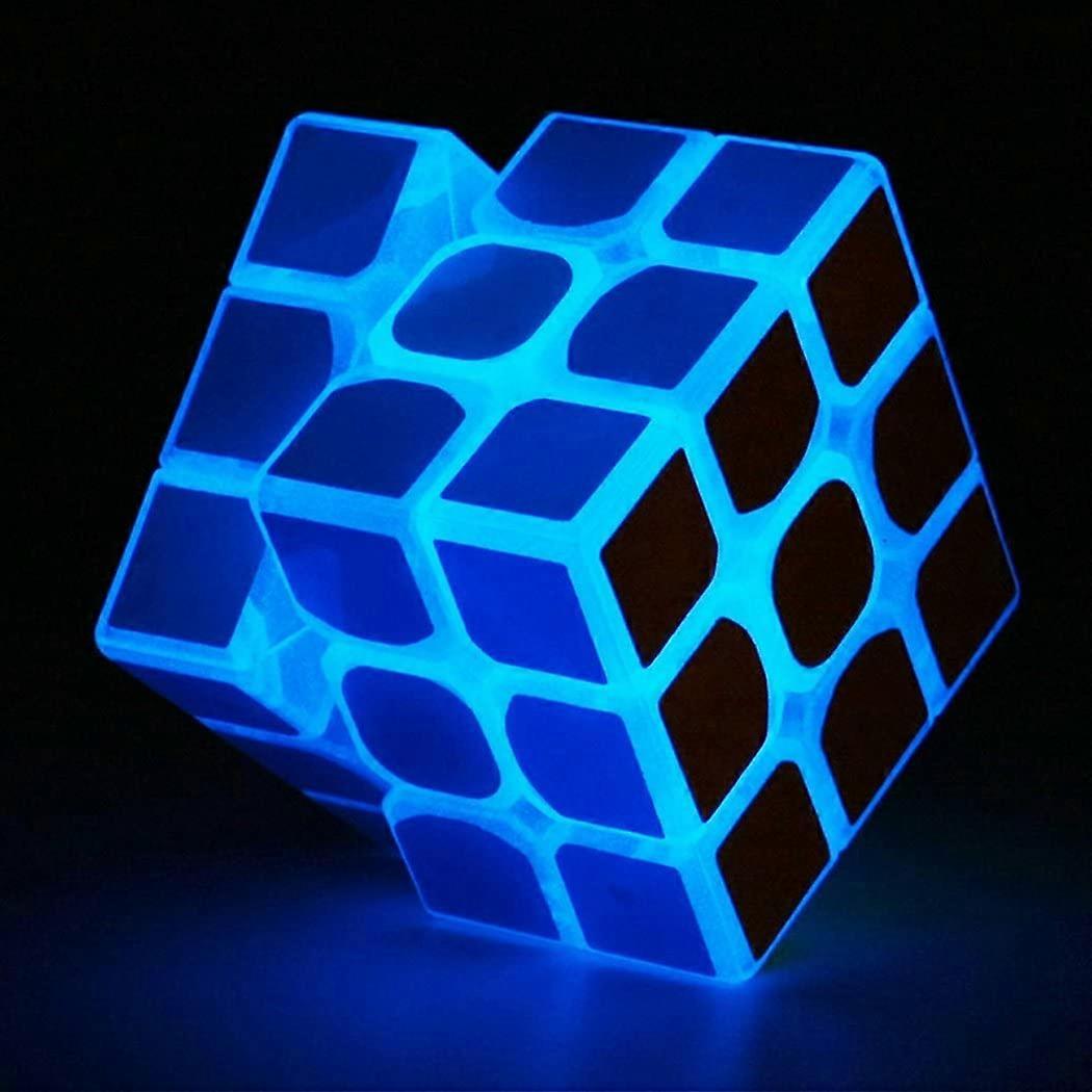 Blau Luminous Speed Cube 3x3x3 Glow in Dark Magic Cube Puzzle Spielzeug - -