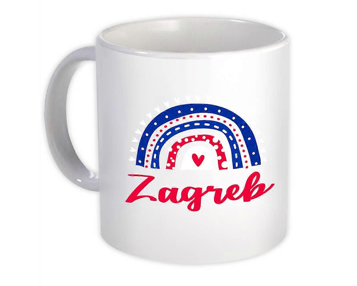 Gåva mugg: Zagreb Kroatien Rainbow