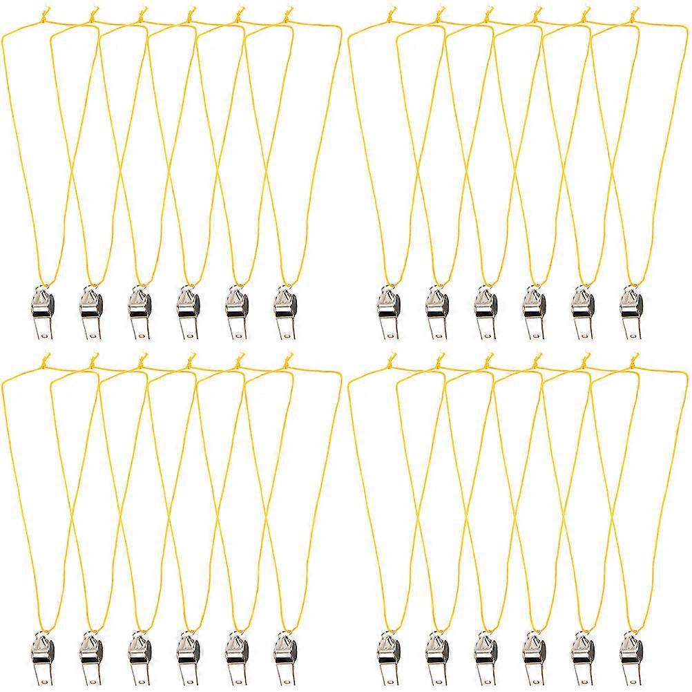 24pcs Sifflets Arbitre Sifflets Multi-fonction Sifflets d’urgence Camping Randonnée Survie Sifflets