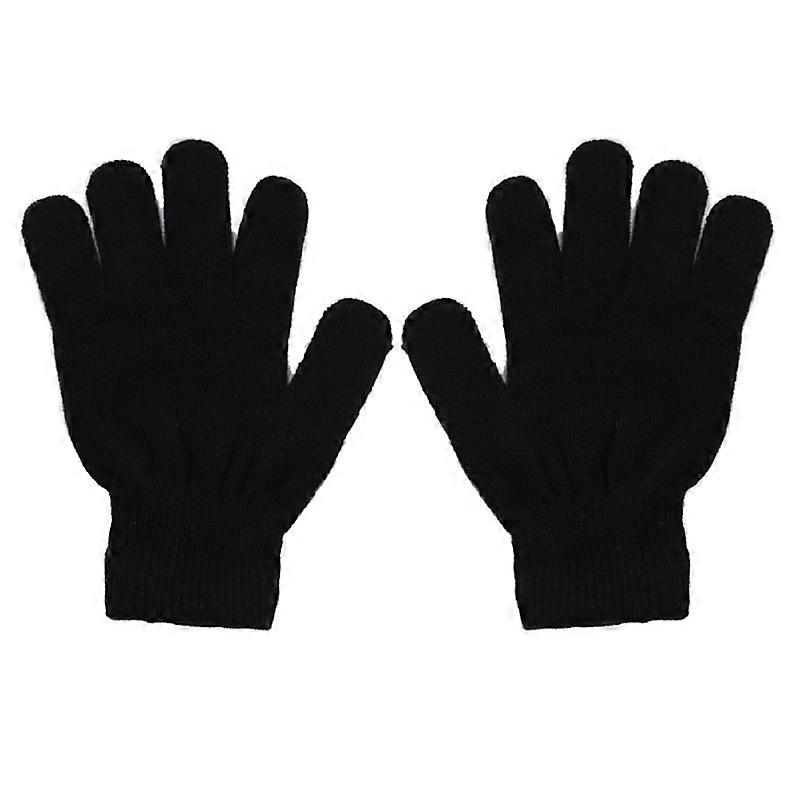 Gloves Solid Color Multi-use Acrylic Unisex Full Finger Warm Mittens for Winter
