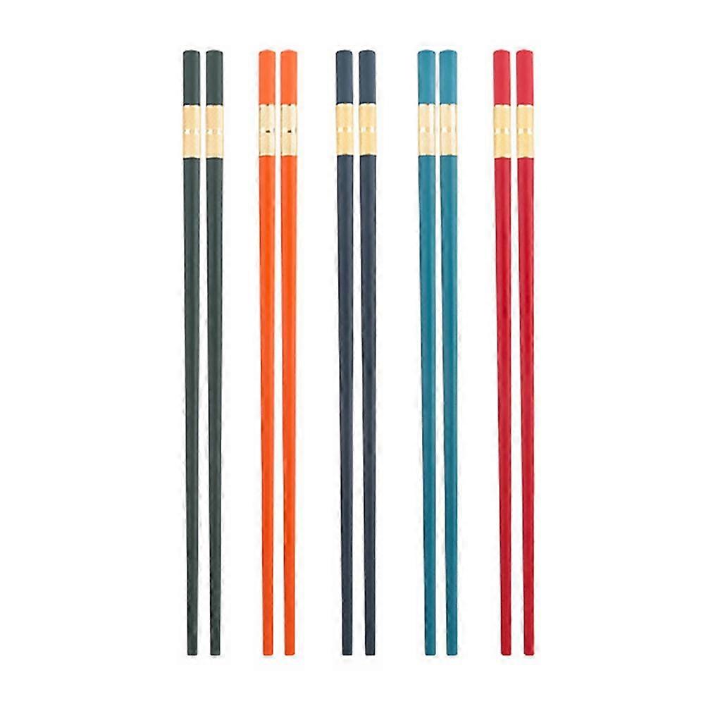 5 Pairs Flatware Noodle Chopsticks Sashimi Chopsticks Reusable Chopsticks Frying Chopsticks