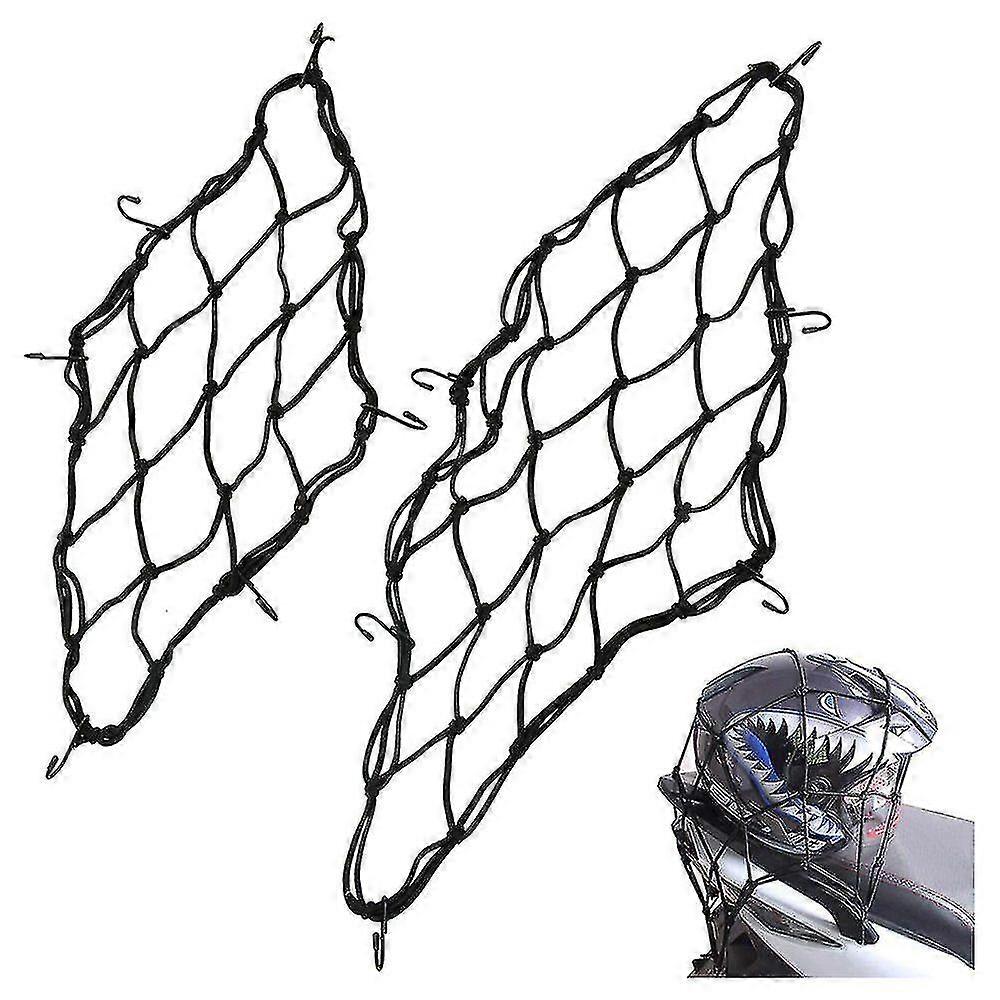 Pack Motorcycle Luggage Net Bike Net Helmet Net con gancho de seguridad Net Correa elástica de equipaje para moto (30 * 30 cm, 40 * 40 cm)