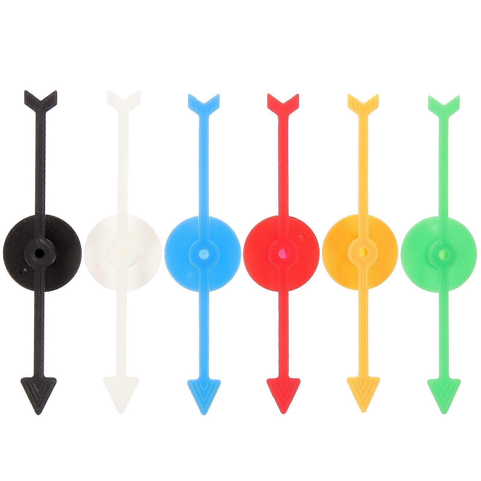 6 stks interactieve spel pijl spinners kleurrijke plastic spel spinners multifunctionele board game spinners