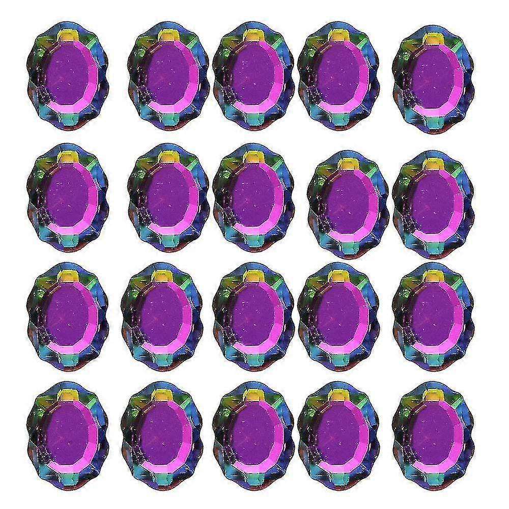 シャイニーオーバルミラークリスタルストーン3DネイルジュエリーDIYネイルアートデコレーションチャーム