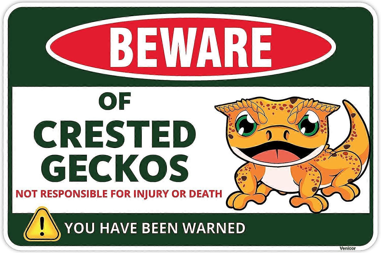 עיצוב שלט שממית קרסטד - 8 x 12 אינץ '- אלומיניום - קרסטד אביזרים למיכל טנק צעצוע מתנה אוכל דברים