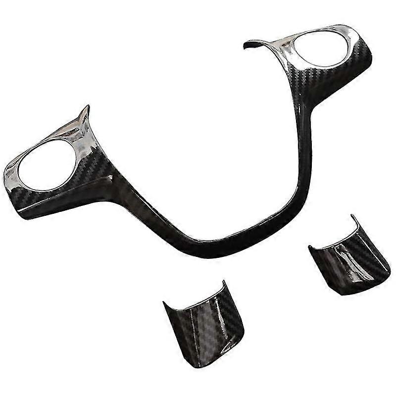 3pcs Carbon Fiber Color Steering Wheel Cover Trim Decorative Frame For Focus Escape Mk3 Kuga 2012-2