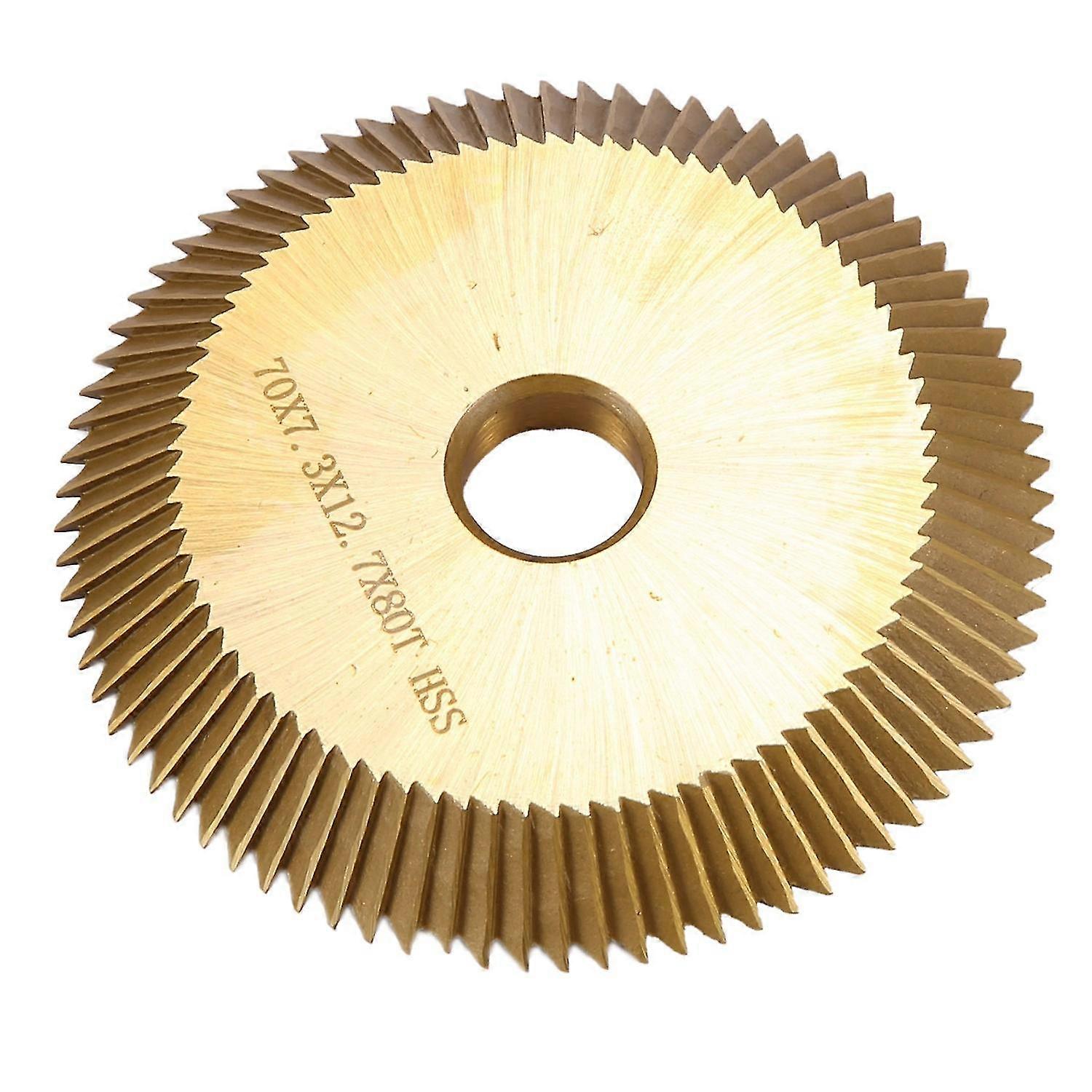 1pc Titanium Coated Key Machine Cutter 70x7.3x12.7mm 80t Hss Key Duplicate Machine Saw Blade For Cu
