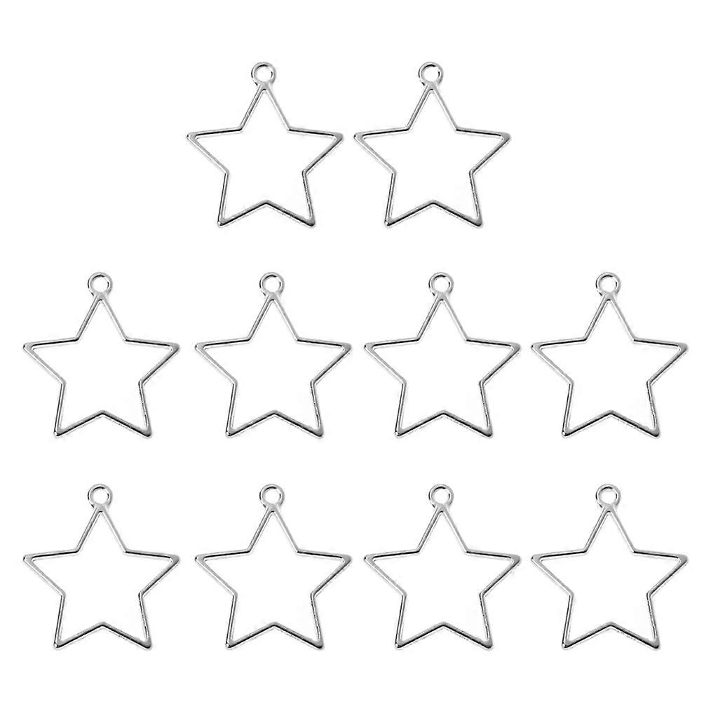 Epoxy Resin Pressed Flower Charms DIY Frame Bezel Love Hollow Tray for DIY