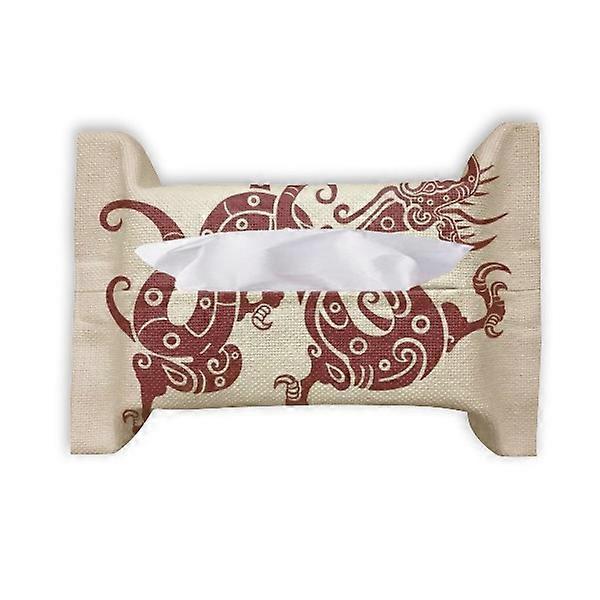 kinesisk drage dyr stående papir håndkle vev bag serviett bumf