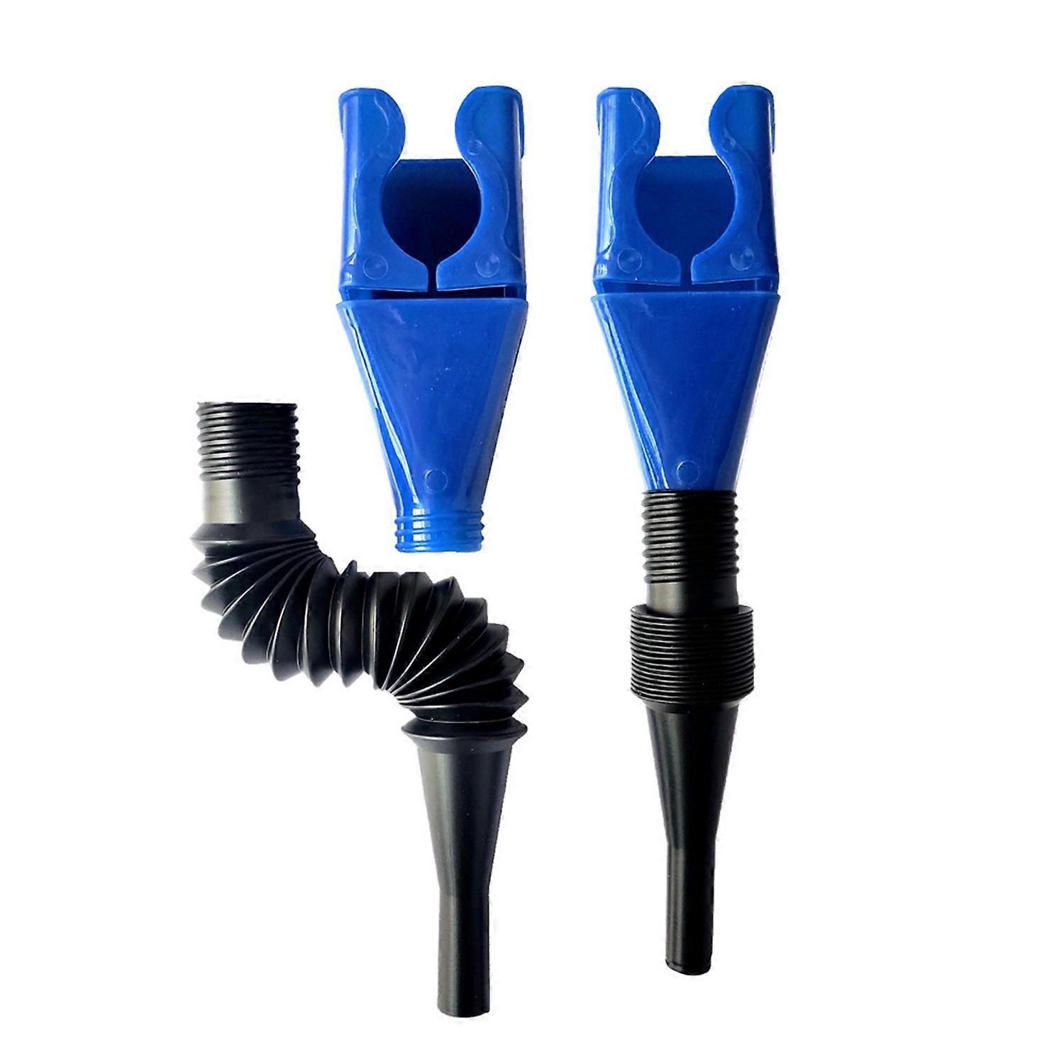 2Pcs Retractable Auto Fuel Funnels Foldable Highly Compatible Engine Oil Thickened Refueling Funnels