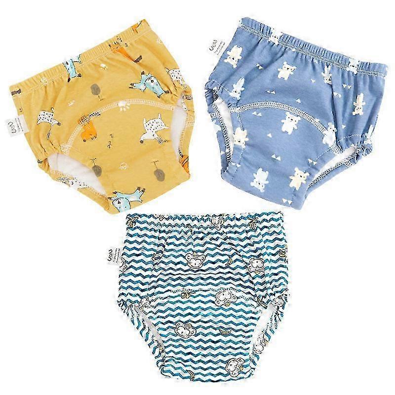 3-Pack Unisex Cotton Reusable Training Pants for Babies