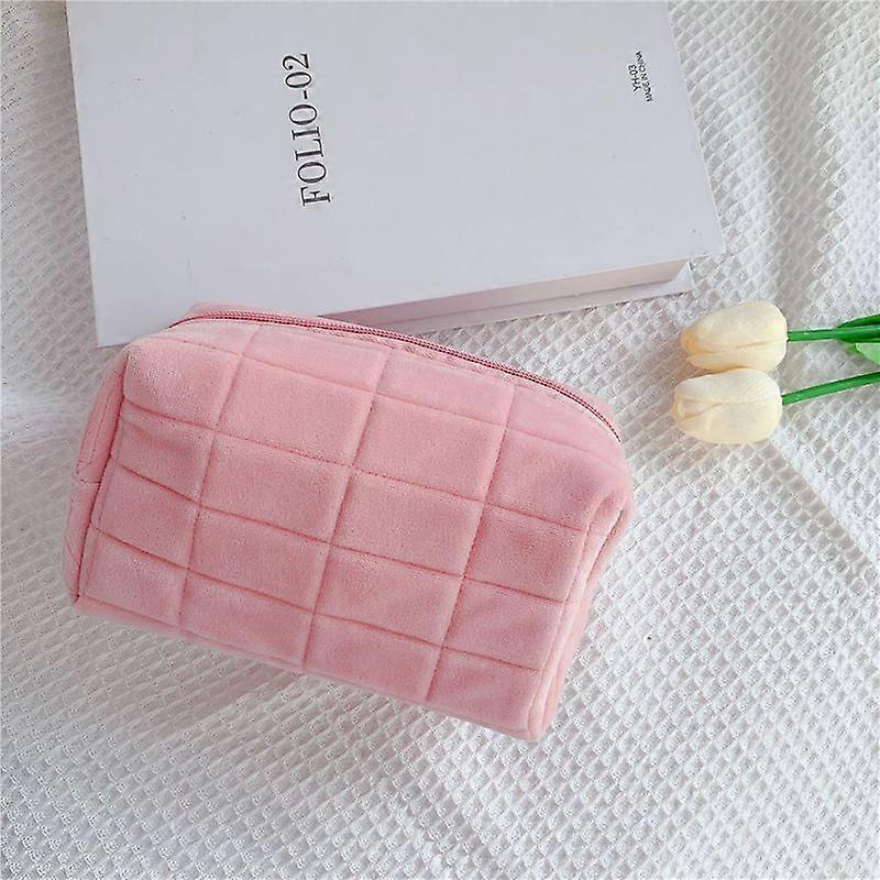 Portable Travel Cosmetic Bag - Large Capacity Waterproof Makeup Organizer for Women in Black and Pink Styles