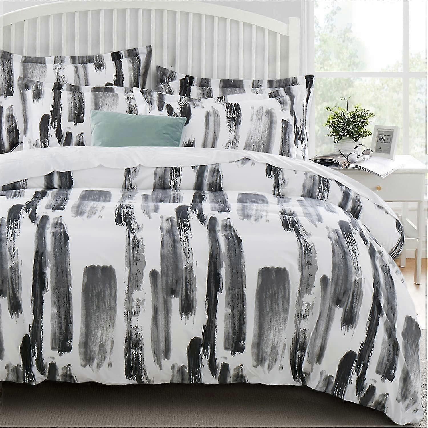 J4327 Lençóis Quartos Imperiais Conjunto de Capa de Edredão 3 Peças Macio Escovado Microfibra Colcha Capas King Size Conjunto de Cama com Fronhas Lençóis BBA4327