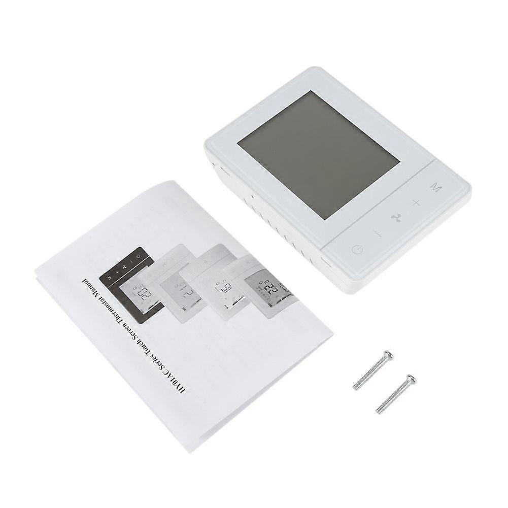 LCD Digital Touch Screen Temperature Controller Programmable Air Conditioner Thermostat White