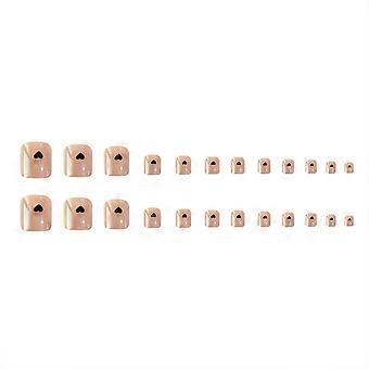 Beige Einfarbige Falsche Zehennägel Bauchmuskeln Material Sanft Zu Nägeln Haut Nägel Kleber Modelle