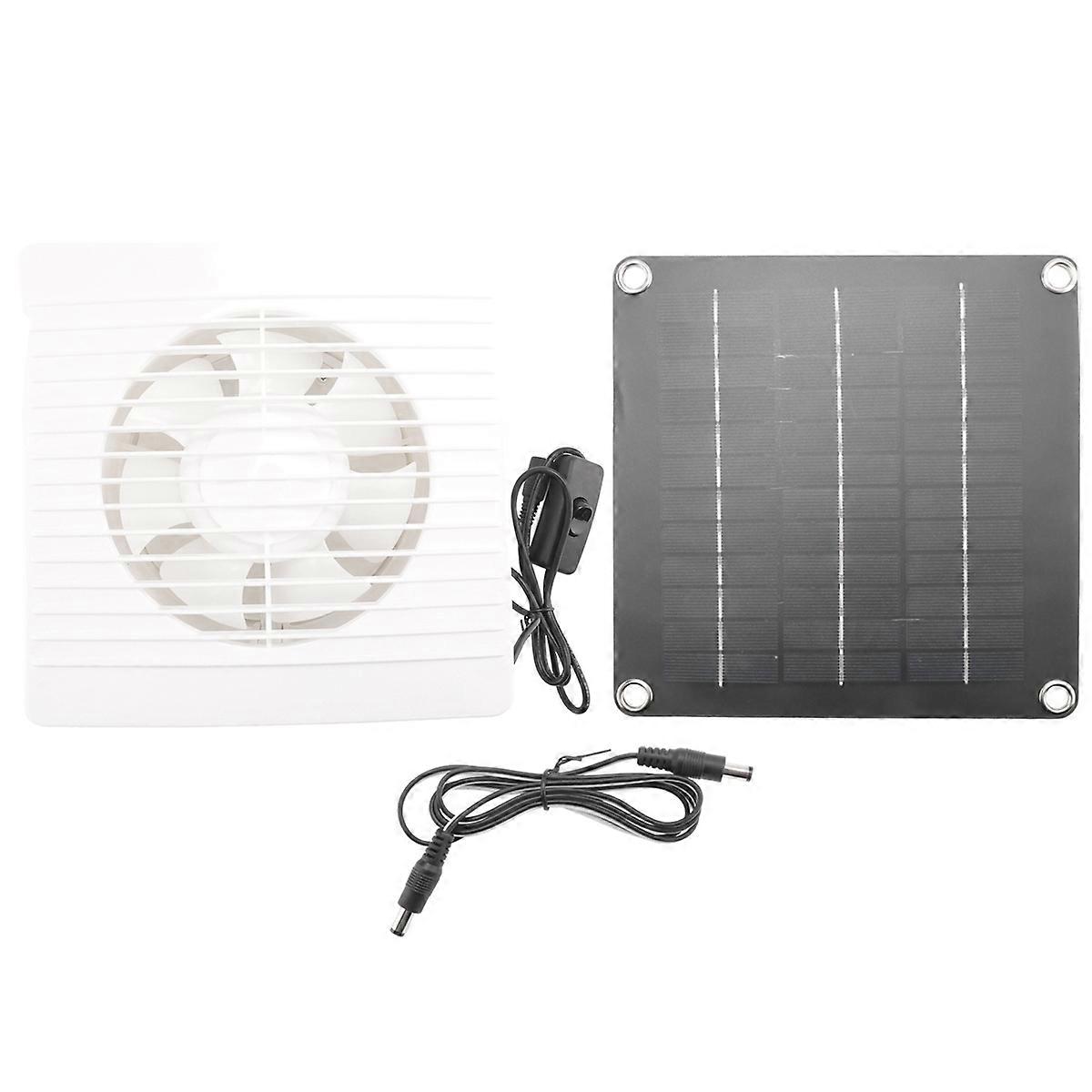 Solar Fan for Greenhouse - 50W Solar Panel + 10 Inch Solar Exhaust Fan ...
