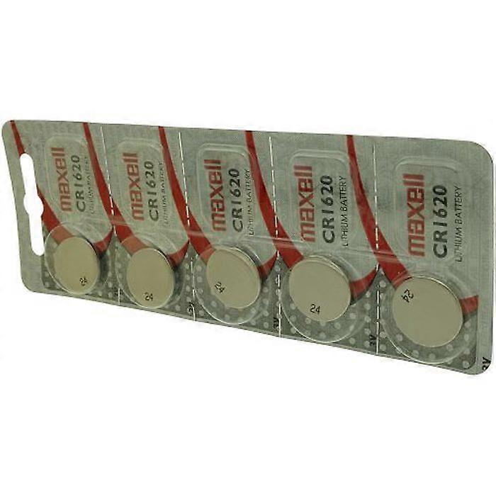 Pack of 5 maxell batteries for MAXELL CR1620