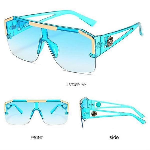 Mode Luksus Oversized Square Solbriller til Mænd [Blå]