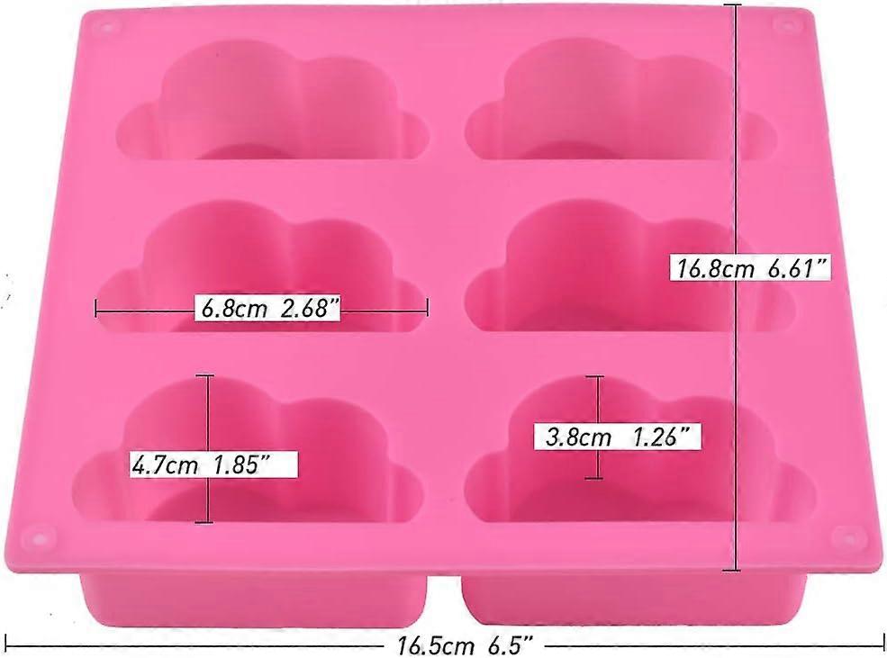 Silicone Cloud Mold, Silicone Soap Mold, Multi-Function Soap Pudding Chocolate Mold, 2 Pieces