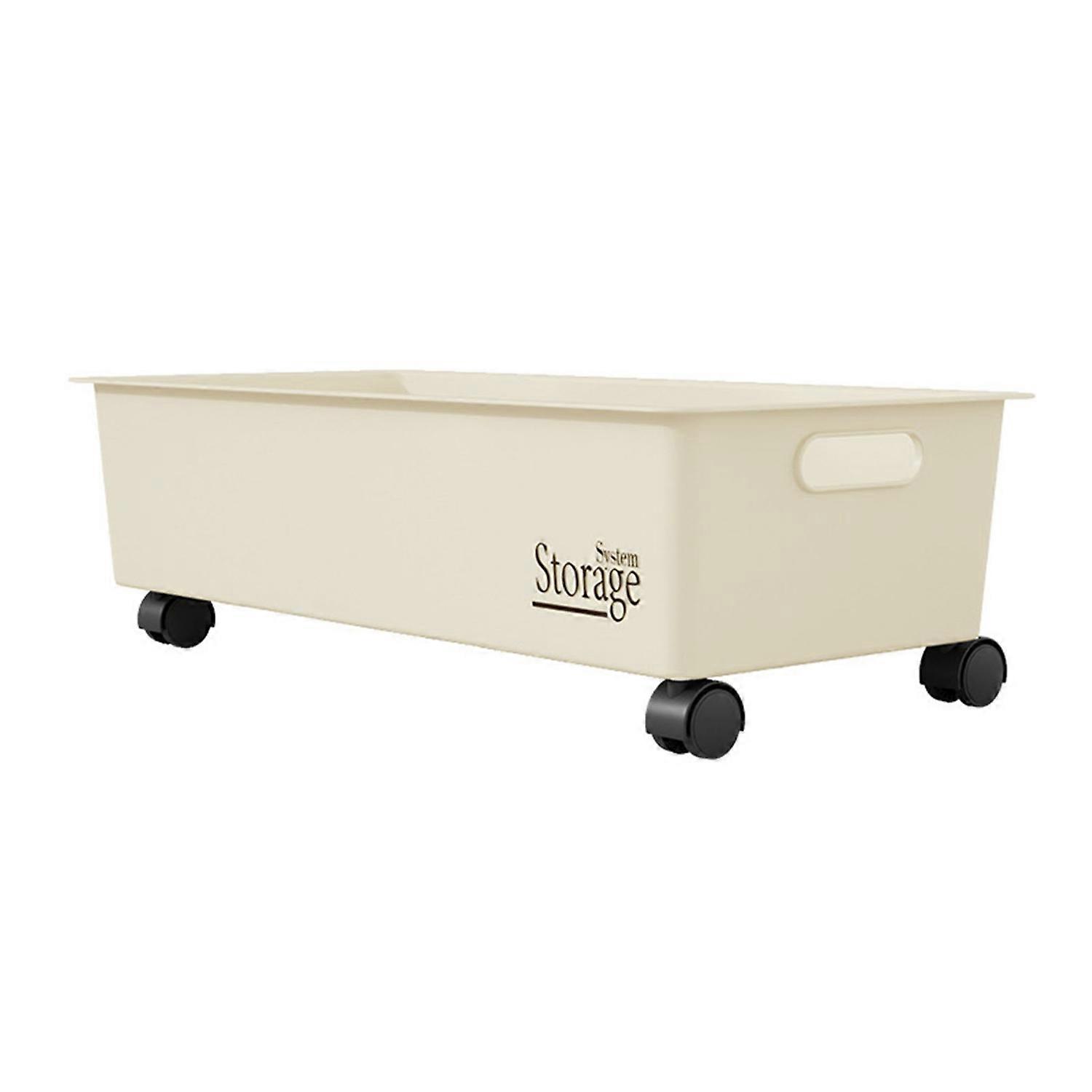 Under Desk Rolling Cart Strong Plastic Space Saving Handle Design Storage Trolley for Office Dormito