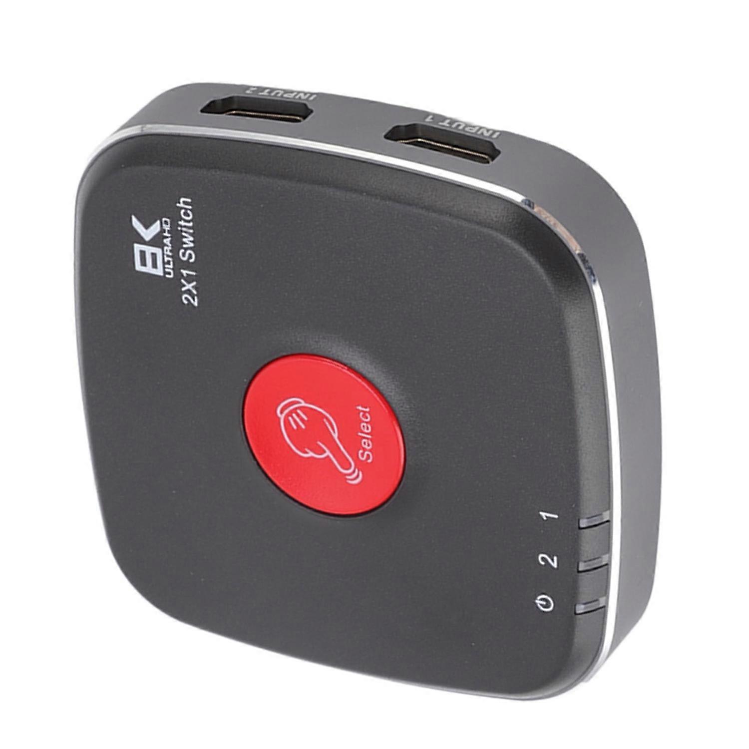 8K Bi Directional HD Multimedia Interface 2.1 Splitter 2 in 1 Out Support High Speed 48Gbps 8K At 60