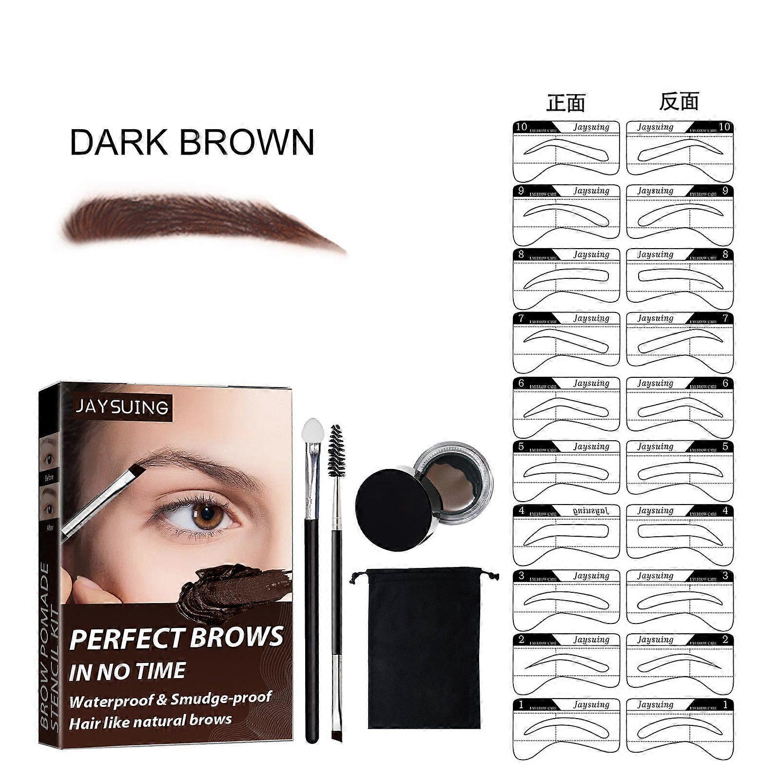 Eyebrow Set With Eyebrow Brush, Easy To Color, Not Easy To, Waterproof And Long-lasting Without Makeup