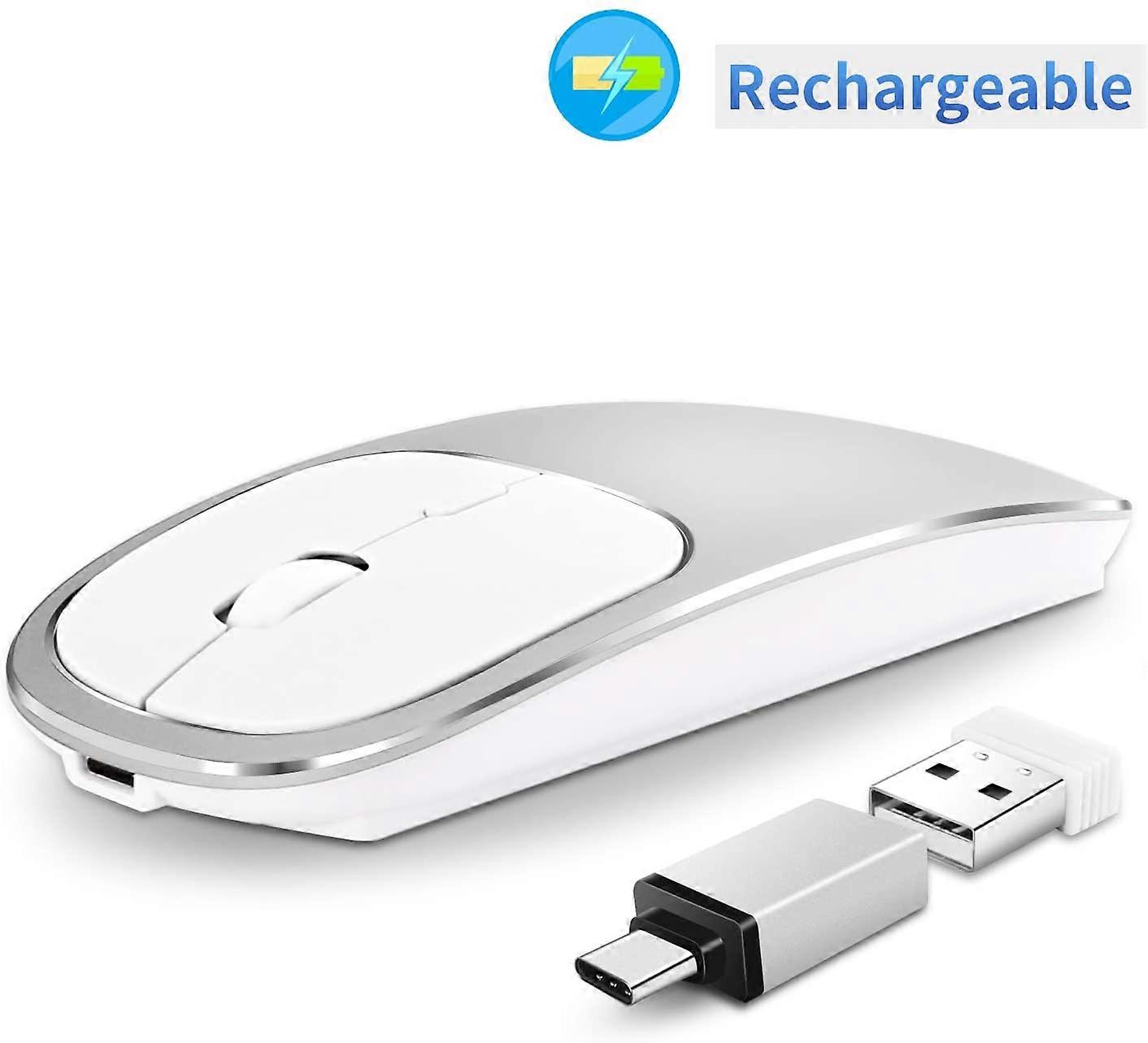 Rechargeable Wireless Mouse Small and Stylish Wireless Mouse with Type C Adapter