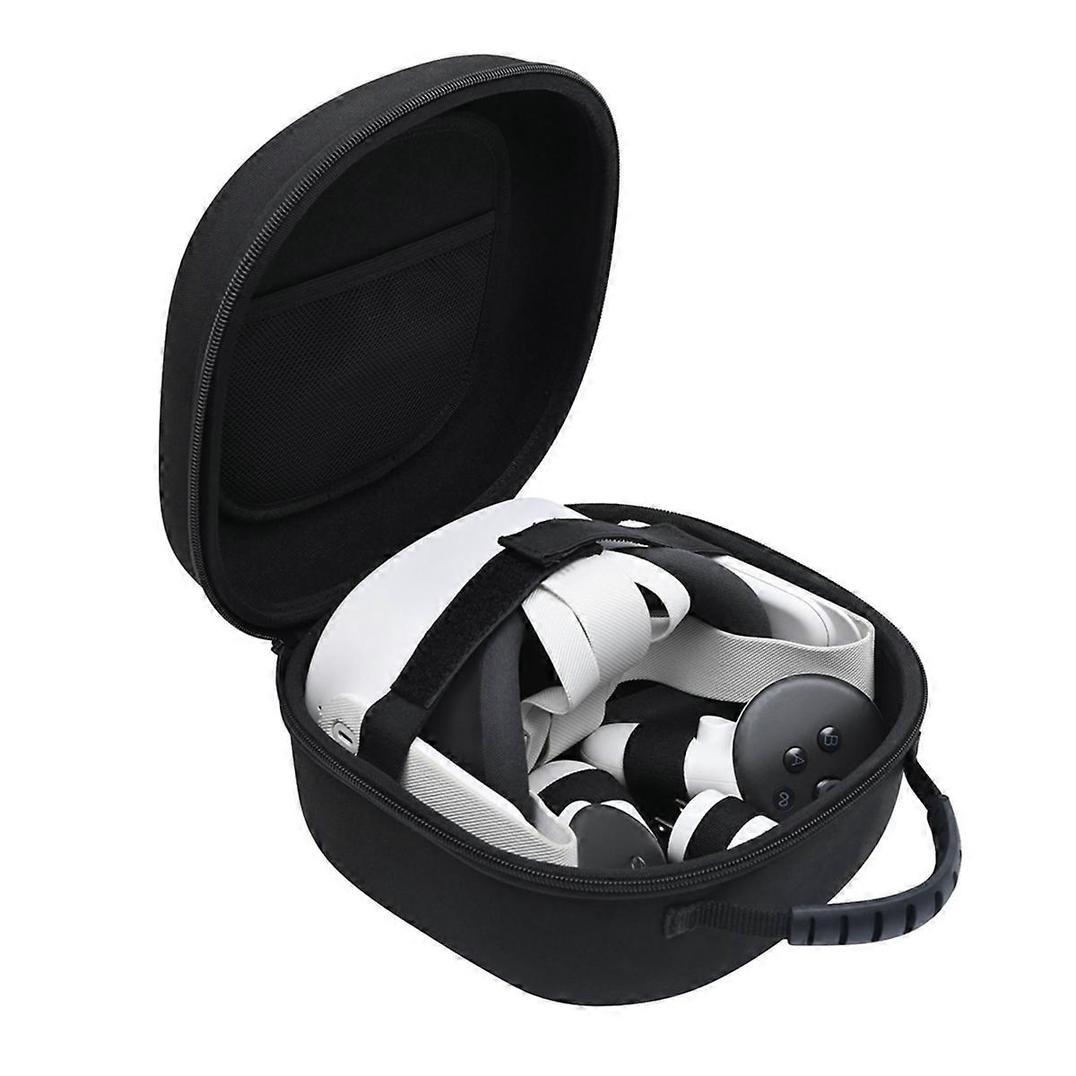 Bæretaske til 3S/Quest 3/Quest 2 VR-headset og touch-controller-etui VR-tilbehør Sort