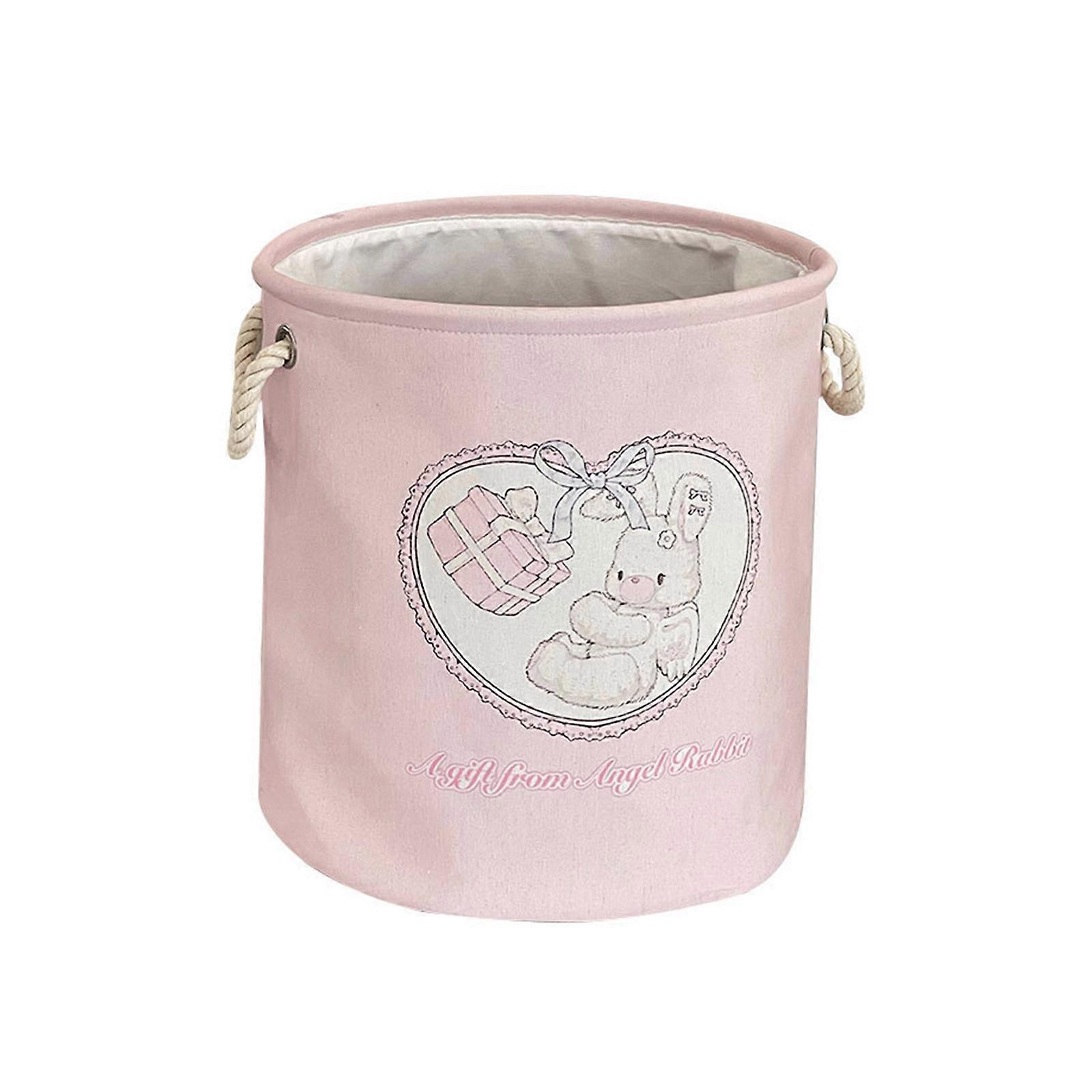 Laundry Basket Cotton Linen Hamper Large Capacity Lovely Pattern Designs for Home Use Organizing Dirty Clothes