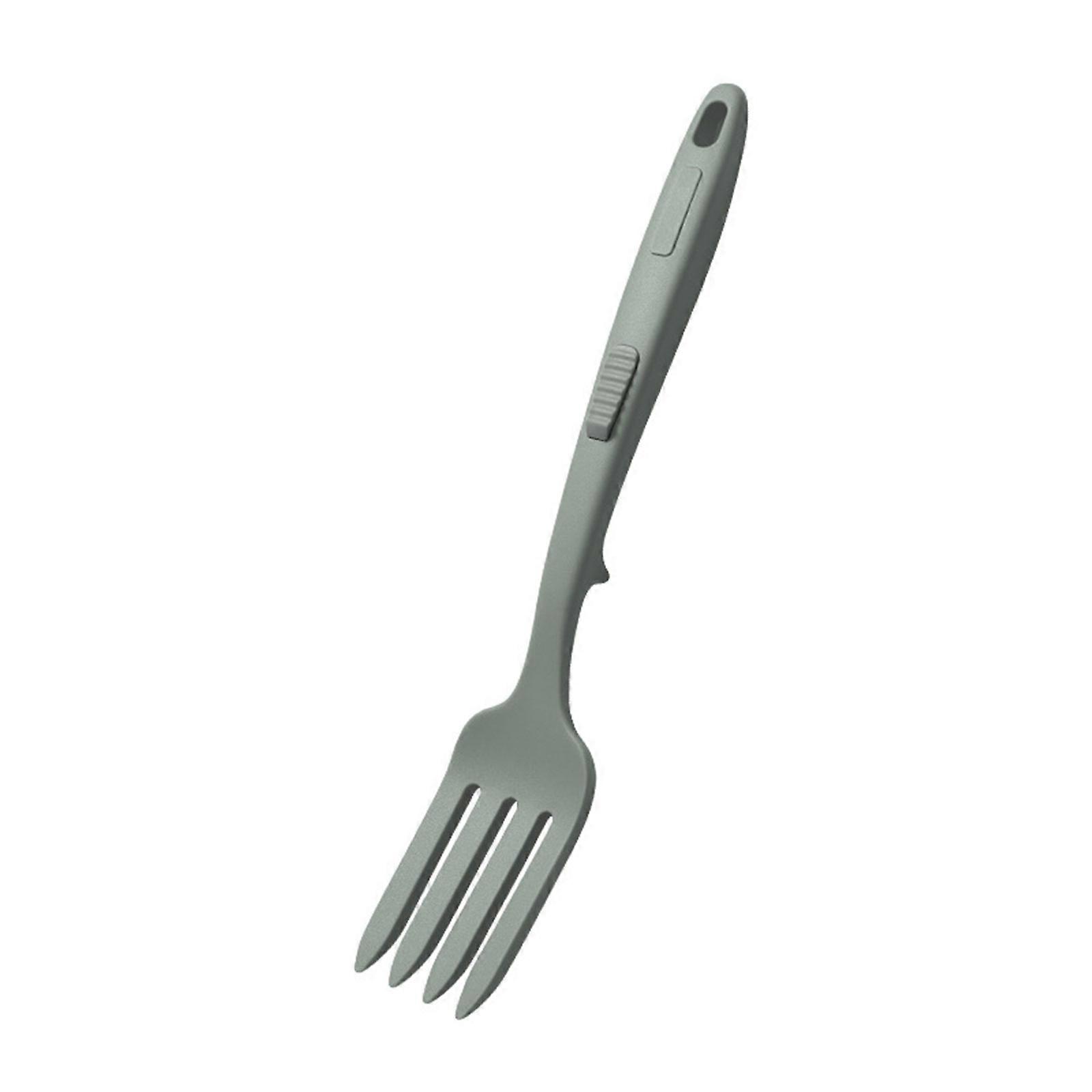 Salad Fork Dining Room Kitchen Pasta Whisking Fork Cooking Tools Silicone Big Fork Silicone Flexible Fork for Cooking  Pure Gray Green