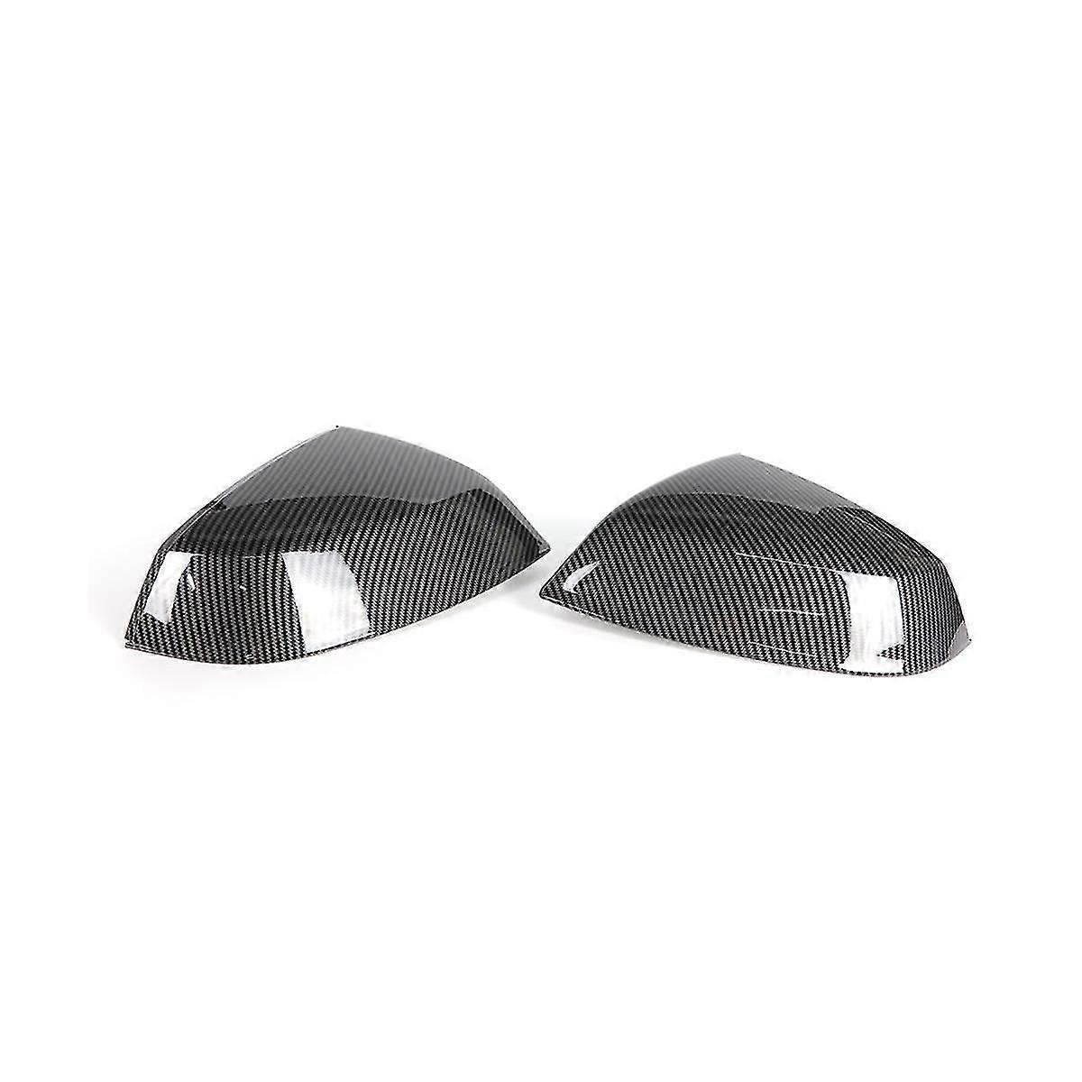 Carbon Fiber Pattern Car Side Door Rearview Mirror Cover Trim For Q5 Q5l 2016-2023