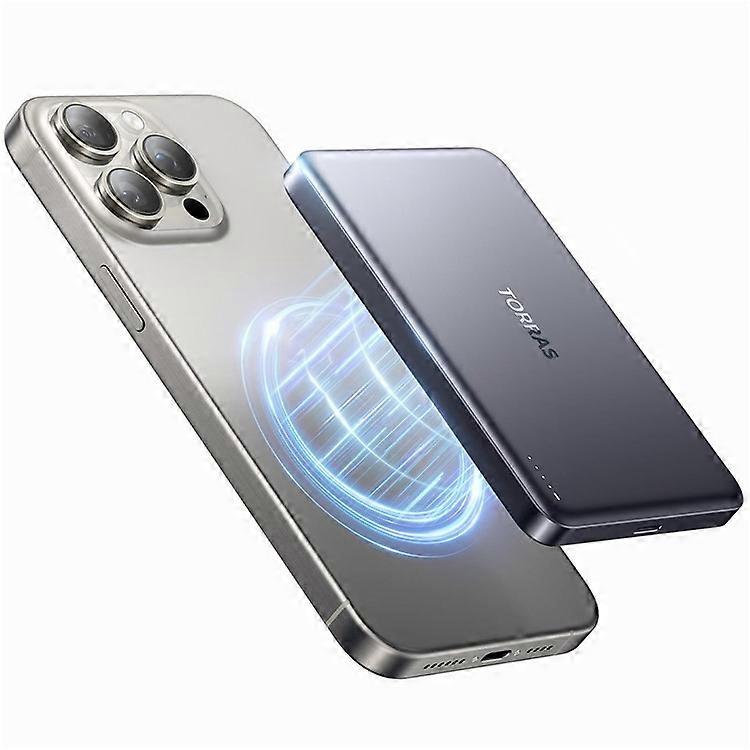TORRAS Minimag 10000mAh Portable Power Bank Compatible with MagSafe Wireless Charger Power Bank Support Qi2