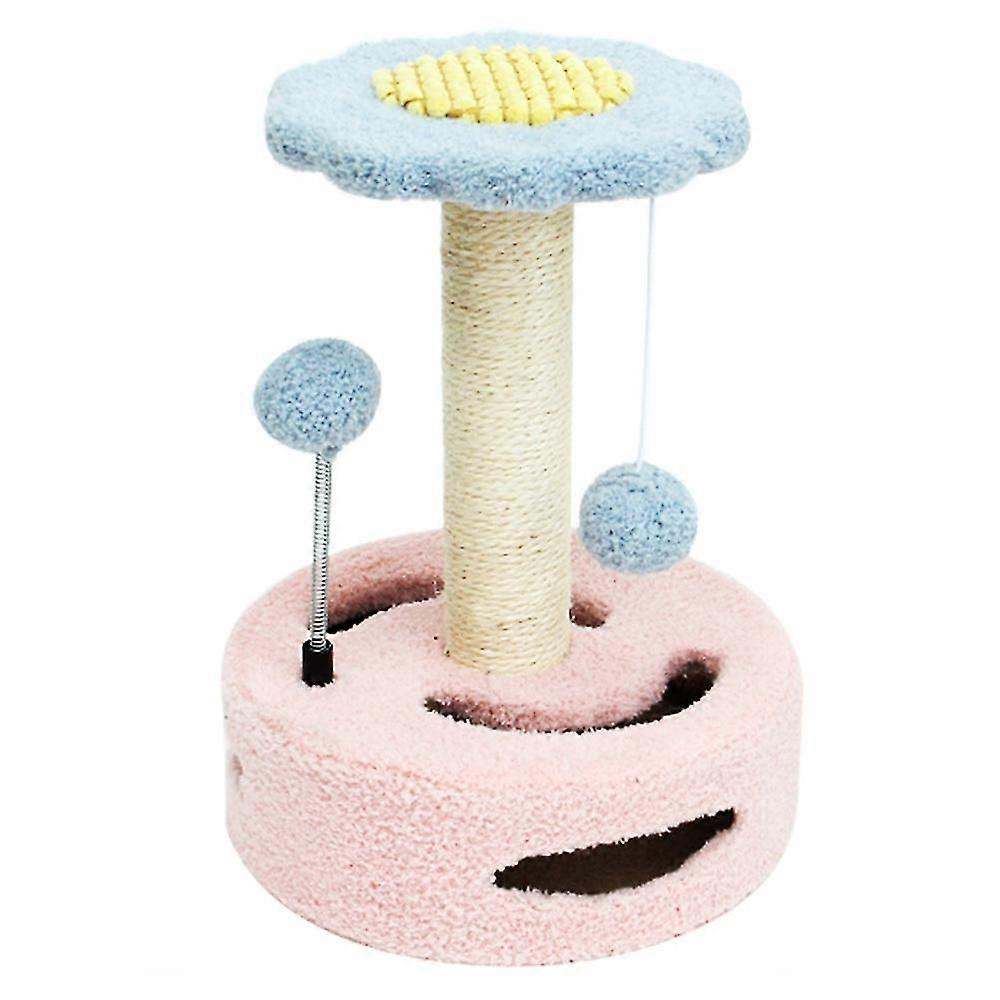 Cat Tree Cat Tower Pet Play Climbing Stand with Dangling Ball for Kittens Adult Cats - Strawberry Re