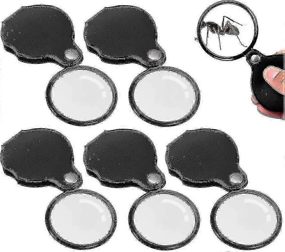 5-pack vikficka lupp mini ficka lupp 10x vikficka lupp