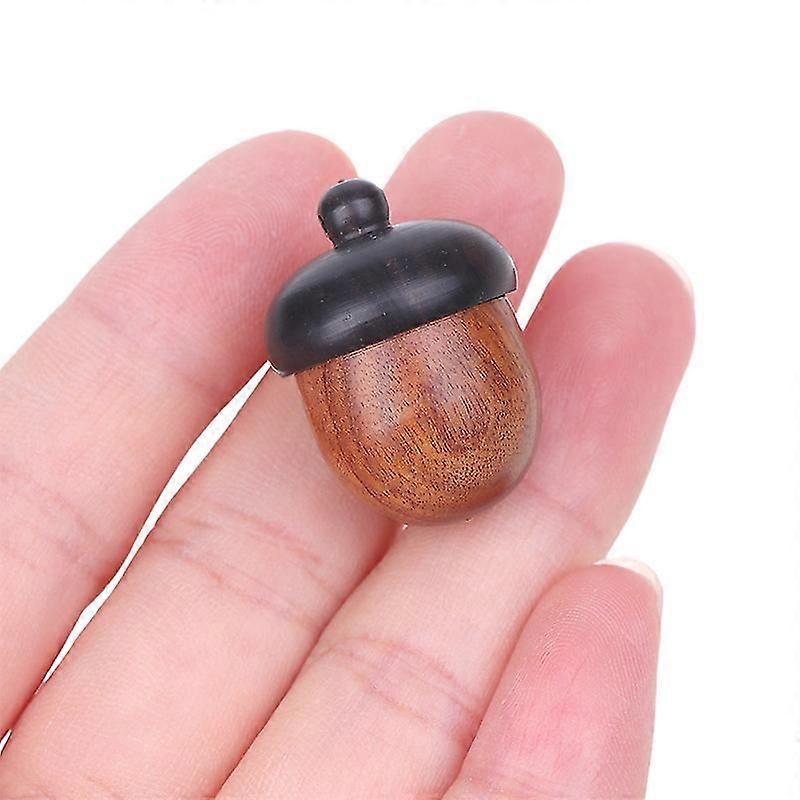Mini Pill Case Solid Wood Bottle Holder Sandalwood Rescue Container Storage Box