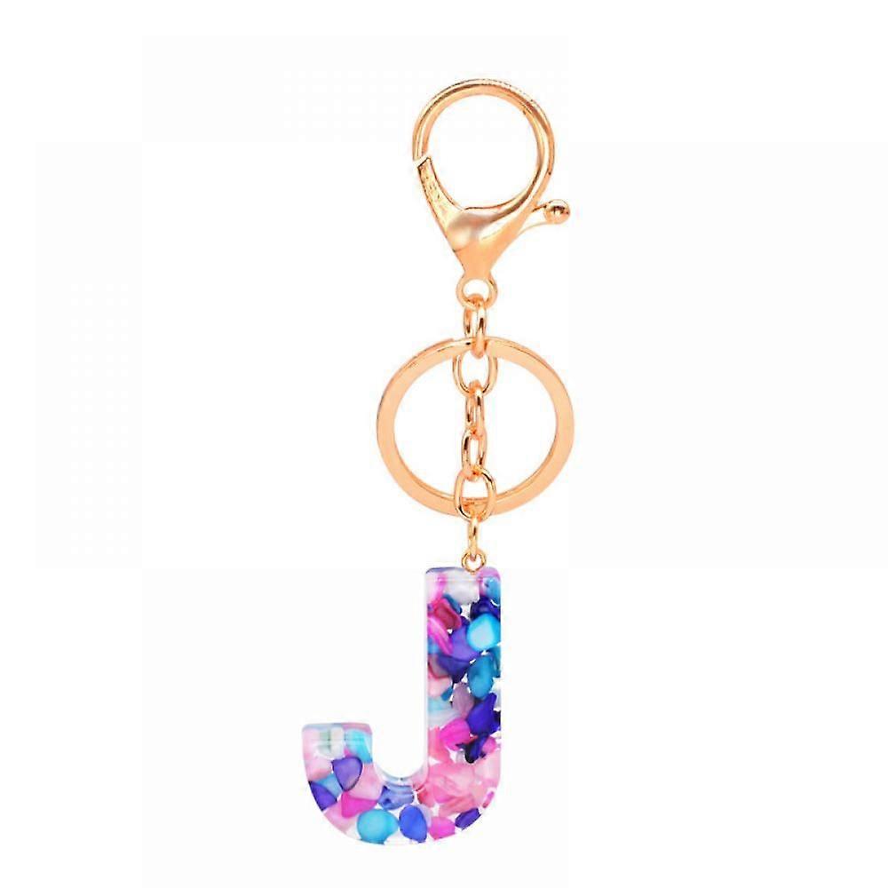 1PCS Keychain Multicolor Letter A - Z Initial Letter Resin Keychain , Accessories Cute Premium Bag Charm