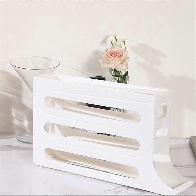 Three Layer Space Saving Egg Holder Household Kitchen Refrigerator Egg Box Anti-fall Preservation Storage Rack Automatic Egg Roller