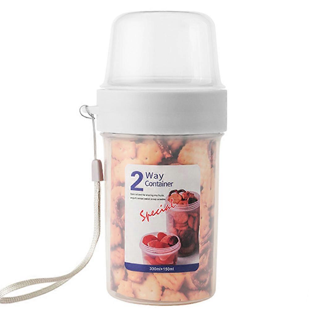 Breakfast on the go, Yogurt portable, Double layer food container