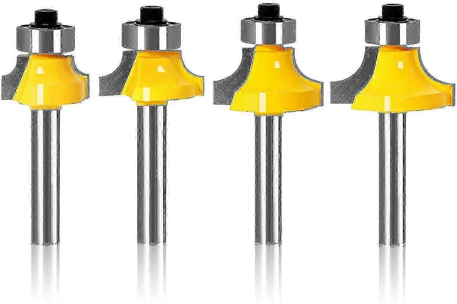 Roing Router Cutter Router Ro Corner Radius Edging Tool For Woodworking Carpenter Tools 4pcs