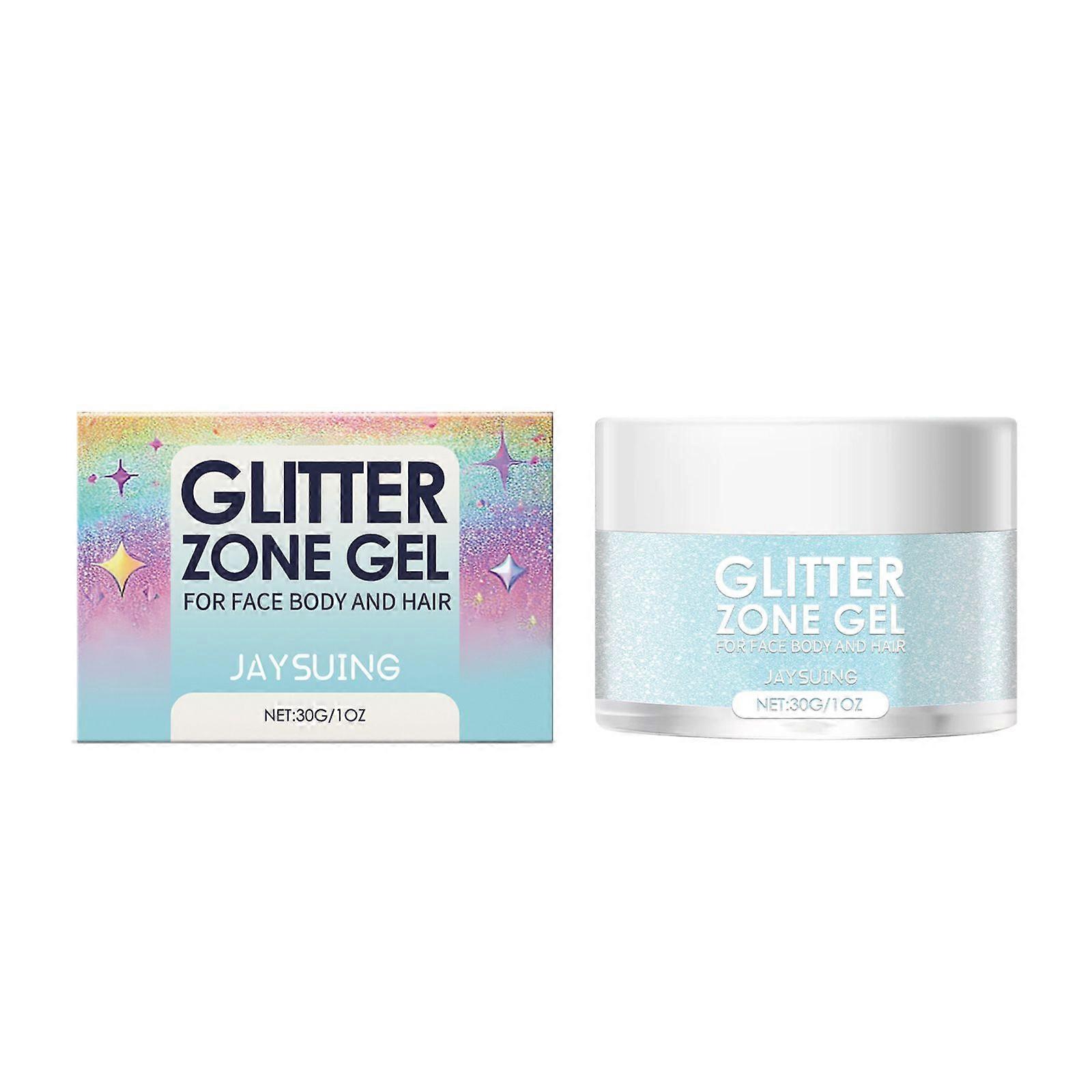 Jaysuing Glitter Gel Ball Party Carnival Tridimensional Destaque Natural Brilho Facial Corpo Gel